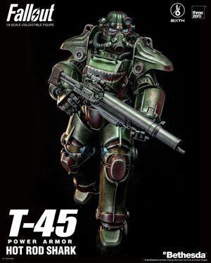 Preorder: Fallout FigZero Action Figure 1/6 T-45 Hot Rod Shark Power Armor 37 cm