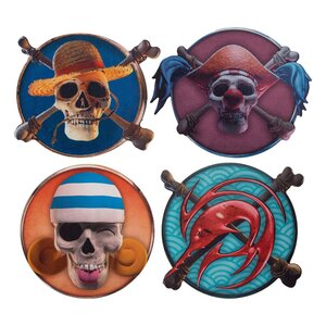 Preorder: One Piece Coaster 4-Pack Characters #1