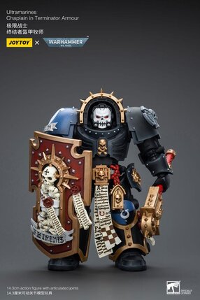Preorder: Warhammer 40k Action Figure 1/18 Ultramarines Chaplain in Terminator Armour 12 cm