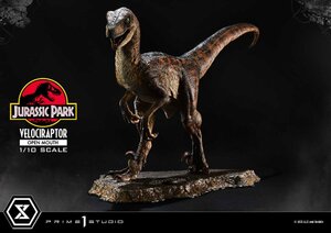 Preorder: Jurassic Park Prime Collectibles Statue 1/10 Velociraptor Open Mouth 19 cm