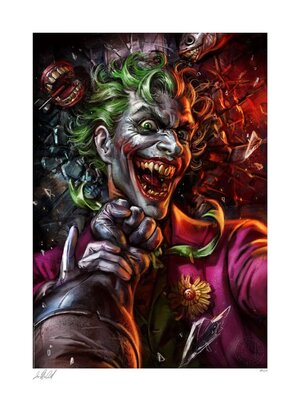 Preorder: DC Comics Art Print Eternal Enemies: The Joker vs Batman 46 x 61 cm - unframed