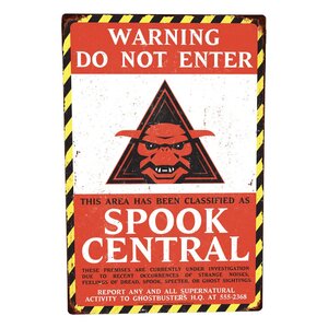 Preorder: Ghostbusters Metal Sign Spook Central