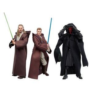 Preorder: Star Wars Episode I Black Series Action Figure 3-Pack Qui-Gon Jinn, Darth Maul, Obi-Wan Kenobi 15 cm