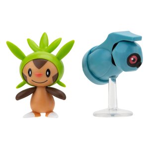 Preorder: Pokémon Battle Figure First Partner Set Figure 2-Pack Chespin, Beldum 5 cm