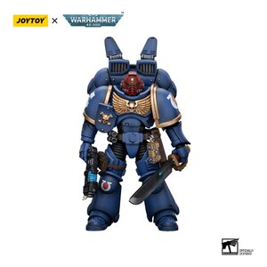 Preorder: Warhammer 40k Action Figure 1/18 Ultramarines Jump Pack Intercessors Sergeant With Plasma Pistol And Power Sword 12 cm