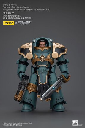 Preorder: Warhammer The Horus Heresy Action Figure 1/18 Tartaros Terminator Squad Sergeant With Volkite Charger And Power Sword 12 cm