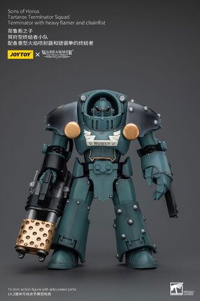 Preorder: Warhammer The Horus Heresy Action Figure 1/18 Tartaros Terminator Squad Terminator With Heavy Flamer And Chainfist 12 cm