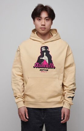 Preorder: Naruto Shippuden Hooded Sweater Graphic Beige Size M