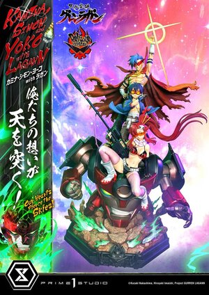 Preorder: Gurren Lagann Ultimate Premium Masterline Series Statue 1/4 Kamina, Simon & Yoko with Lagann Deluxe Version 97 cm