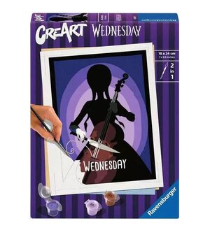 Preorder: Wednesday CreArt Paint by Numbers Painting Set Wednesday 18 x 24 cm