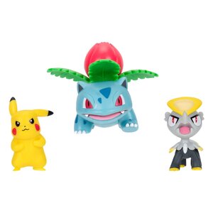Preorder: Pokémon Battle Figure Set Figure 3-Pack Pikachu #2, Jangmo-o, Ivysaur