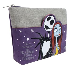 Preorder: Nightmare Before Christmas Make Up Bag Jack & Sally Purple