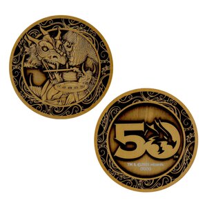 Dungeons & Dragons Collectable Coin 50th Anniversary Antique Gold Edition 4 cm