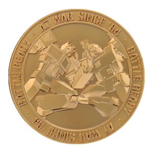 Preorder: Transformers Collectable Coin 40th Anniversary 24k Gold Plated Edition 4 cm