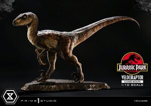 Preorder: Jurassic Park Prime Collectibles Statue 1/10 Velociraptor Closed Mouth 19 cm