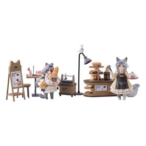 Preorder: Decorated Life Collection PVC Statue Tea Time Cats - Cat Town Bakery Staff & Customer Set 12 cm