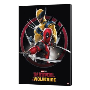 Preorder: Marvel Wooden Wall Art Deadpool & Wolverine 01 Action 35 x 50 cm