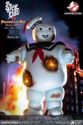 Preorder: Ghostbusters Soft Vinyl Statue Stay Puft Marshmallow Man Burnign Edition Deluxe Version 30 cm