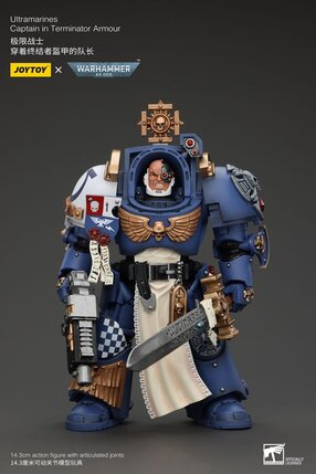 Preorder: Warhammer 40k Action Figure 1/18 Ultramarines Captain In Terminator Armour 14 cm