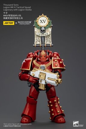 Preorder: Warhammer The Horus Heresy Action Figure 1/18 Thousand Sons Legion MK IV Tactical Squad Legionary with Legion Vexilla 12 cm