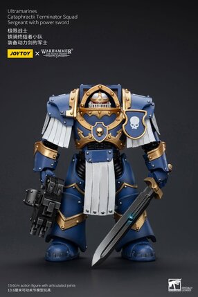 Preorder: Warhammer The Horus Heresy Action Figure 1/18 Ultramarines Cataphractii Terminator Squad Sergeant with Power Sword 14 cm