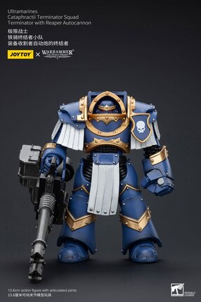 Preorder: Warhammer The Horus Heresy Action Figure 1/18 Uitramarines Cataphractii Terminator Squad Terminator with Reaper Autocannon 14 cm