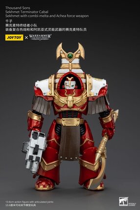 Preorder: Warhammer The Horus Heresy Action Figure 1/18 Thousand Sons Sekhmet Terminator Cabal Sekhmet with Combi-Melta and Achea Force Weapon 14 cm