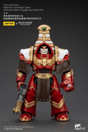 Preorder: Warhammer The Horus Heresy Action Figure 1/18 Thousand Sons Sekhmet Terminator Cabal Sekhmet Volkite Charger and Power Fist 14 cm