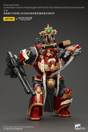 Preorder: Warhammer The Horus Heresy Action Figure 1/18 Thousand Sons Contemptor-Osiron Dreadnought with Gravis Force Blade And Gravis Autocannon 30 cm