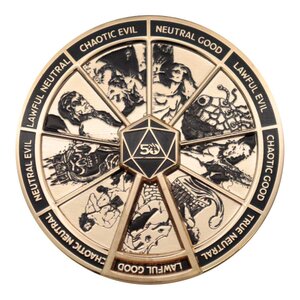 Preorder: Dungeons & Dragons Pin Badge Alignment Spinner 24k Gold Plated Limited Edition