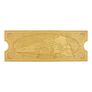 Preorder: Polar Express Replica Train Ticket 24k Gold Plated Limited Edition