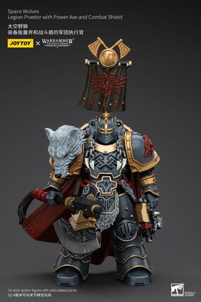 Preorder: Warhammer The Horus Heresy Action Figure 1/18 Space Wolves Legion Praetor with Power Axe and Combat Shield 12 cm