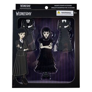 Preorder: Wednesday by Loungefly Enamel Pins 4-Set Wednesday Addams Paper Doll 3 cm