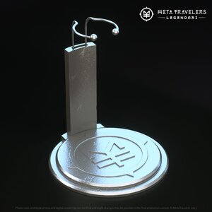 Preorder: Legendari Action Figure Stand with MetaTravelers Logo