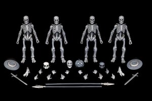 Preorder: Graveyard Skeletons  Actionfigures 4-Pack Graveyard Skeletons