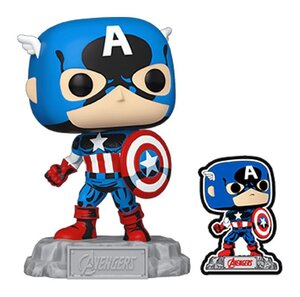 Avengers: Beyond Earths Mightiest POP! Vinyl Figure Captain America with Pin 9 cm
