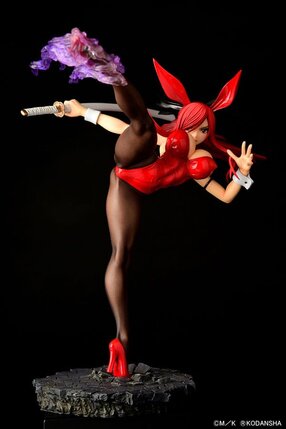 Preorder: Fairy Tail Statue 1/6 Erza Scarlet High Kick Crimson Bunny Ver. 37 cm