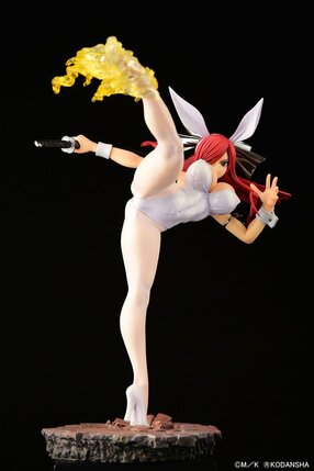 Preorder: Fairy Tail Statue 1/6 Erza Scarlet High Kick White Bunny Ver. 37 cm