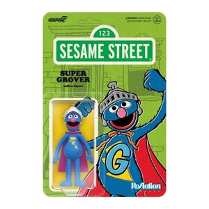 Preorder: Sesame Street ReAction Action Figure Wave 03 Super Grover 10 cm