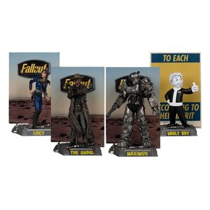 Preorder: Fallout Movie Maniacs PVC Statue 4-Pack Lucy, Maximus, The Ghoul & Vault Boy 15 cm