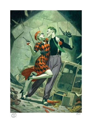 Preorder: DC Comics Art Print Harley Quinn & The Joker: Lawless Love 46 x 61 cm - unframed