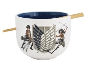 Preorder: Attack on Titan Ramen Bowl with Chopsticks Survey Corps 414 ml