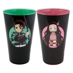 Preorder: Demon Slayer Drinking Glasses 2-Pack Tanjiro & Nezuko 473 ml