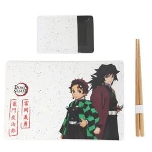 Preorder: Demon Slayer Ceramic Sushi Set with Chopsticks Tanjiro & Giyu