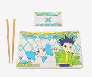 Preorder: Hunter x Hunter Ceramic Sushi Set with Chopsticks Gon & Killua