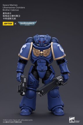 Preorder: Warhammer 40k Action Figure 1/18 Space Marines Ultramarines Outriders Brother Catonus 14 cm