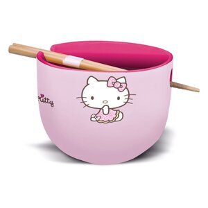 Preorder: Sanrio Ramen Bowl with Chopsticks Hello Kitty Japan