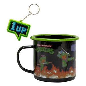 Preorder: Teenage Mutant Ninja Turtles Enamel Mug and Keychain Set