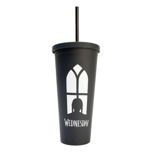 Preorder: Wednesday Tumbler with Straws 485 ml