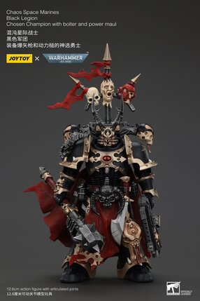 Preorder: Warhammer 40k Actionfigur Chaos Space Marines Black Legion Chosen Champion with bolter and power maul 20 cm